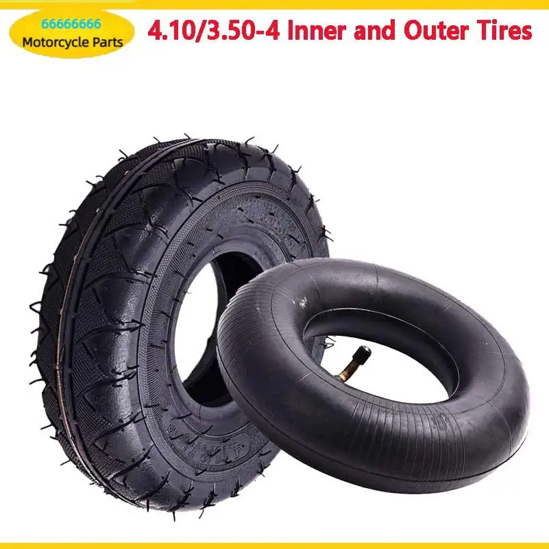 Replacement of Handcart Tires 4.10/3.50-4 Elderly Pedestrian Tires Three way Wheelchair Inner and Outer Tire Remodeling Parts