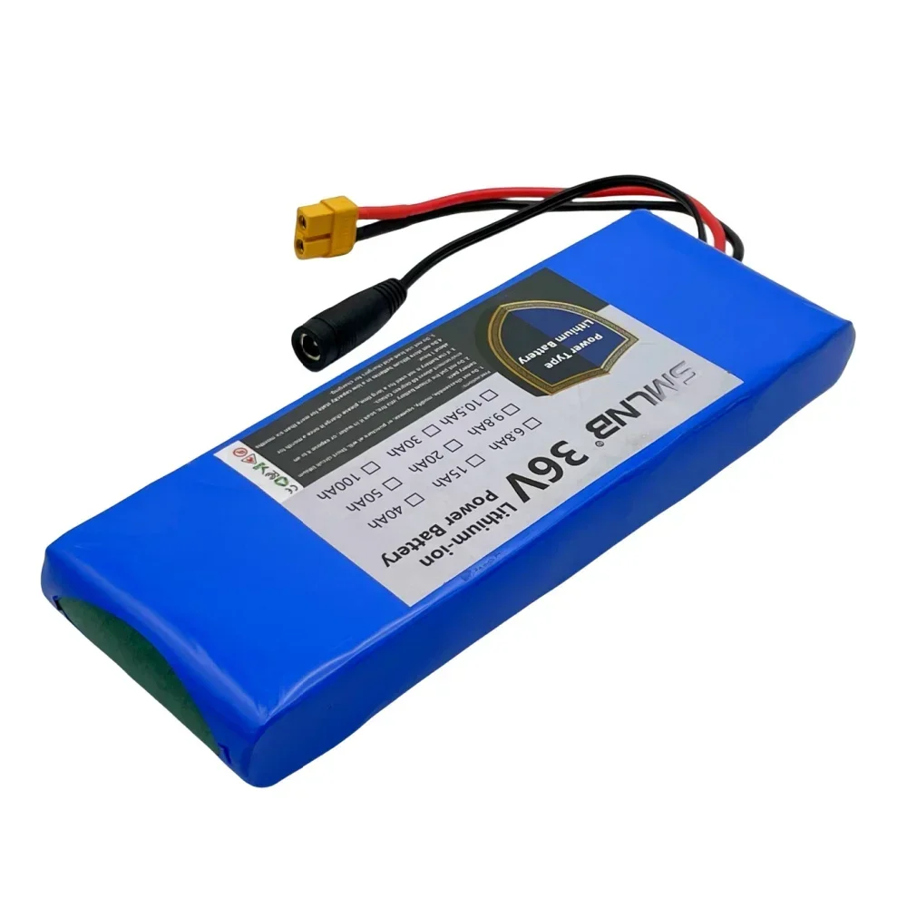 36V 6800mAh 18650 Lithium Li-ion  Battery Pack 10S1P 15A BMS 500W Rechargeable Batteries Electric Car Bicycle Scooter