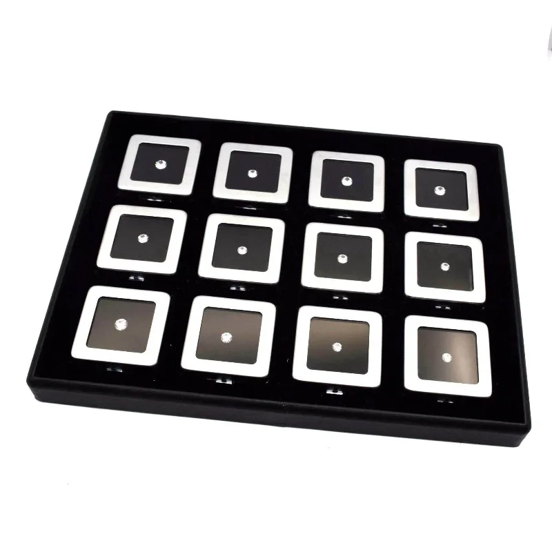 For Diamond Box Loose Diamond Interface with Exhibition Gem Tray Color Treasure Display  12-digit