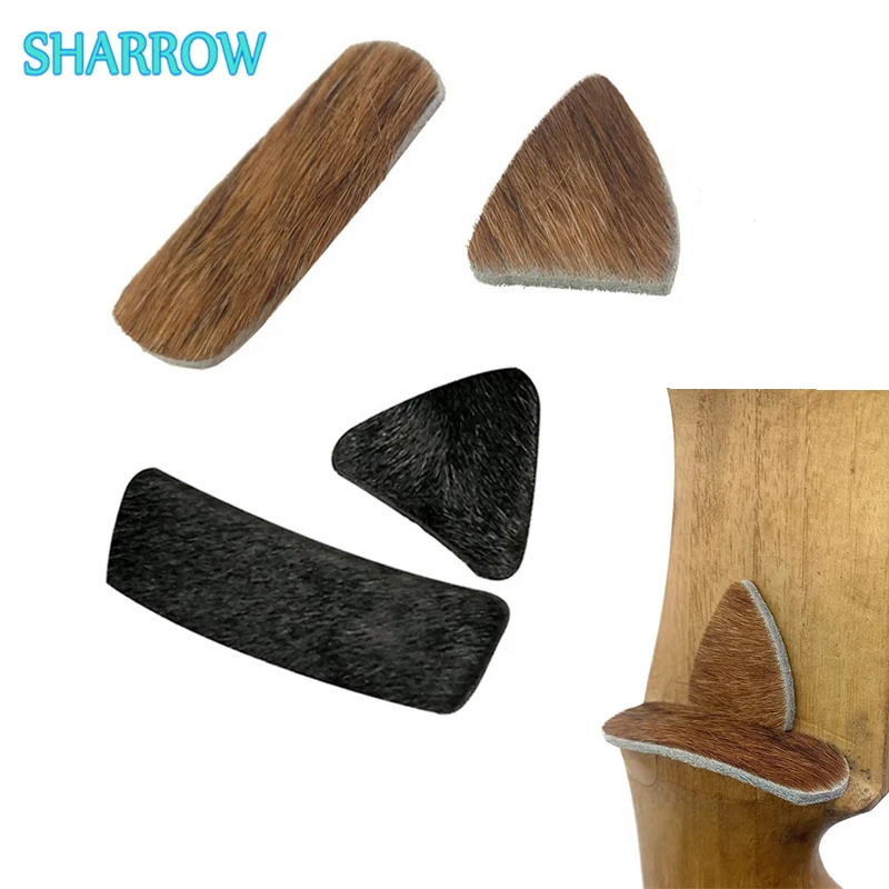 1Pair Fur Arrow Rest Self-adhesive Natural Fur Fit Recurve Bow for Outdoor Camping Archery Hunting Training Shooting Accessories