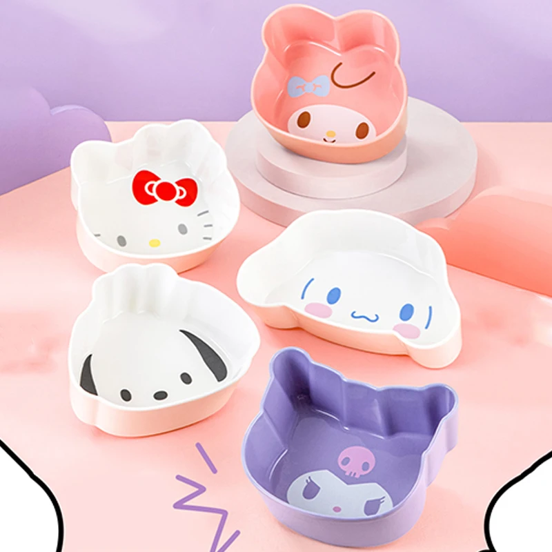 

Sanrio Kawaii Hello Kitty Ceramic Fruit Salad Bowl Kuromi My Melody Anime Cartoon Lovely Fashion Sturdy Children's Eating Bowls