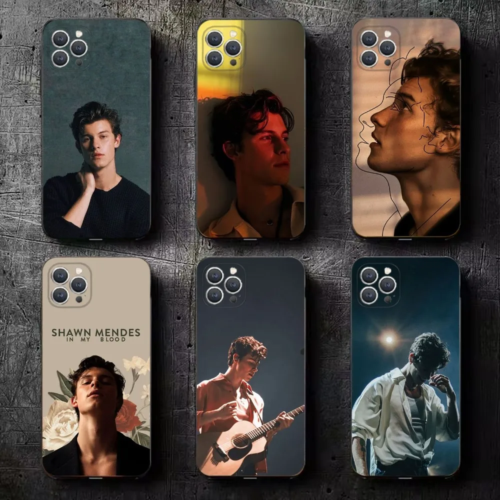 Shawn M-Mendes Singer  Phone Case For iPhone 16,15,14,13,12,11,Plus,Pro Max,XS,X,XR,SE,Mini,8,7 Soft Silicone Black Cover