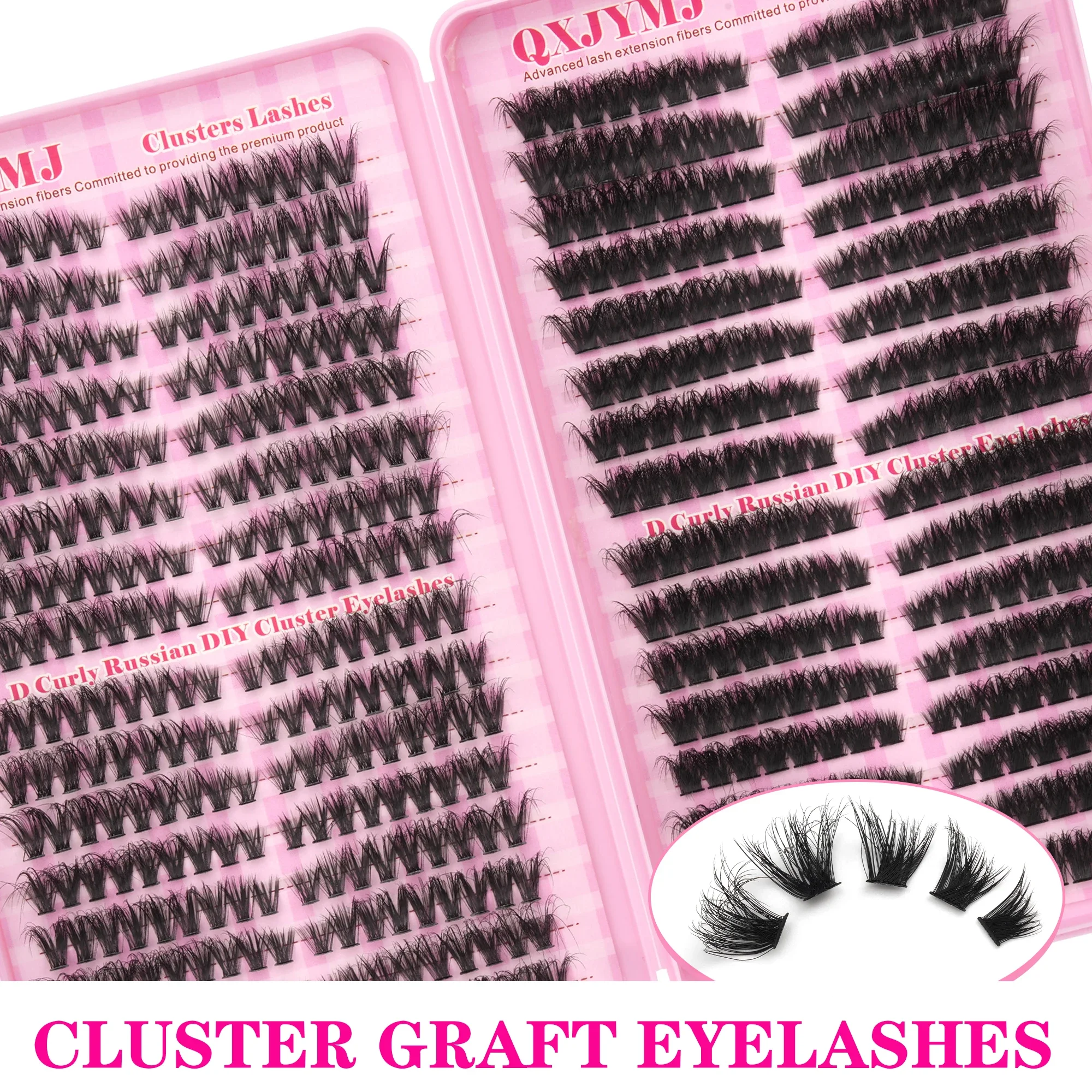 32 Rows Russian Cluster Lashes - огляд і ціна Eyelash Extension Russian
