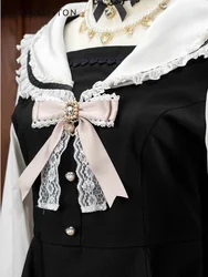 Japanese Handmade Mine Series Mass-Produced Square Diamond Love Heart Bow Lolita Brooch Accessories Sweet Cute Hair Clips Girls
