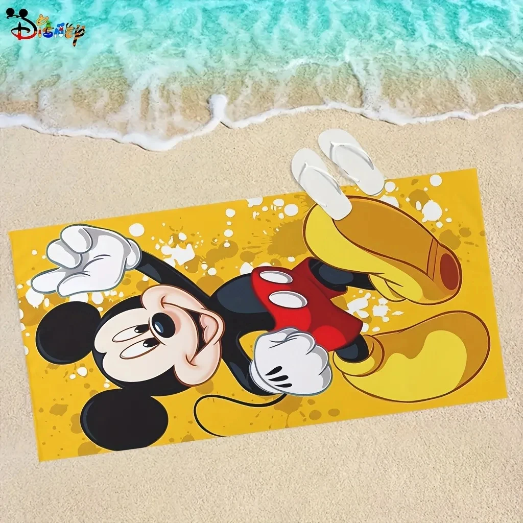 La toalla de playa divertida bohemia MINISO La toalla de playa de Mickey Mouse de Disney es moderna y divertida en verano y es adecuada para usar como ser