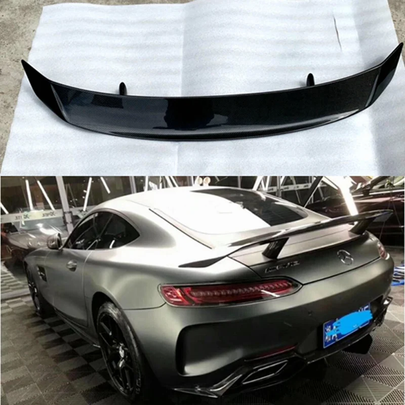 Universal Style For Mercedes Benz GT Style Carbon Fiber Rear Spoiler Wing Trunk Cover Car Styling