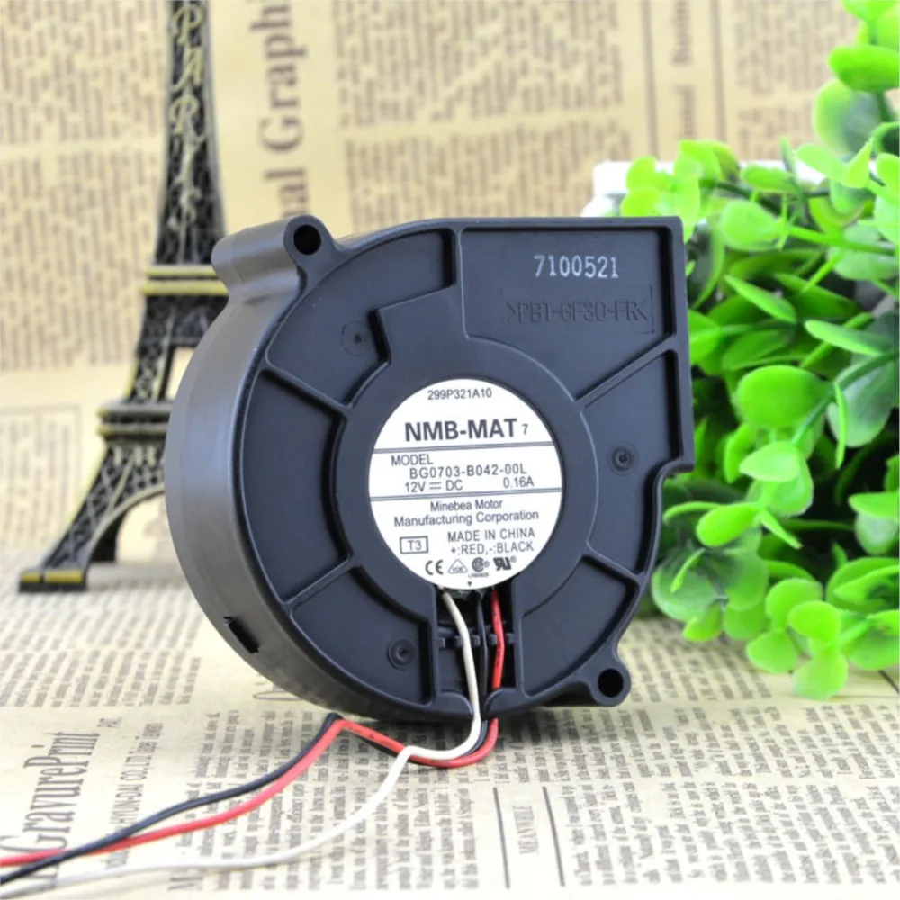 لمروحة NMB 7525 12V 0.16A 7CM عالية الأداء – تبريد للأجهزة الإلكترونية وأجهزة العرض BG0703-B042-00L