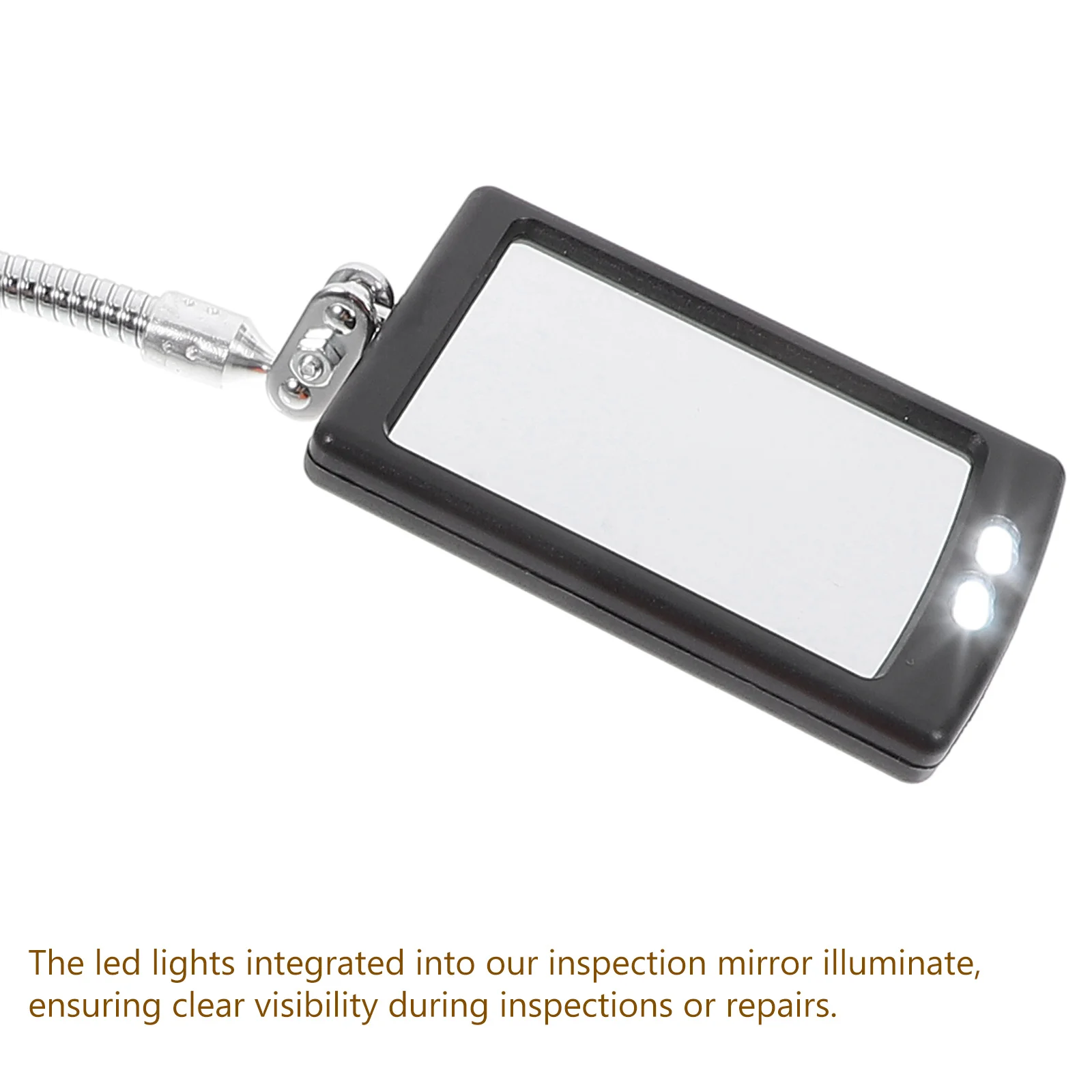 

Inspection Mirror Flexible 360 Degree Stainless Steel With Led Lights For Automotive Repair Mechanic Tool Bendable Viewing