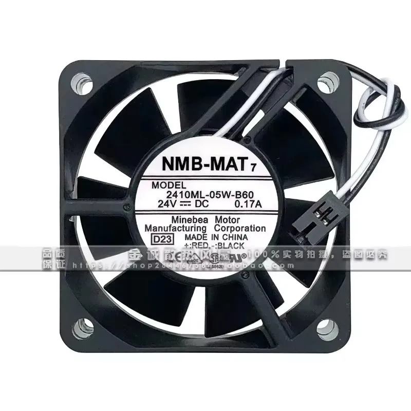 

New 2410ML-05W-B60 24V 0.17A 60 * 60 * 25MM 6CM Yaskawa Frequency Converter Driver Cooling Fan
