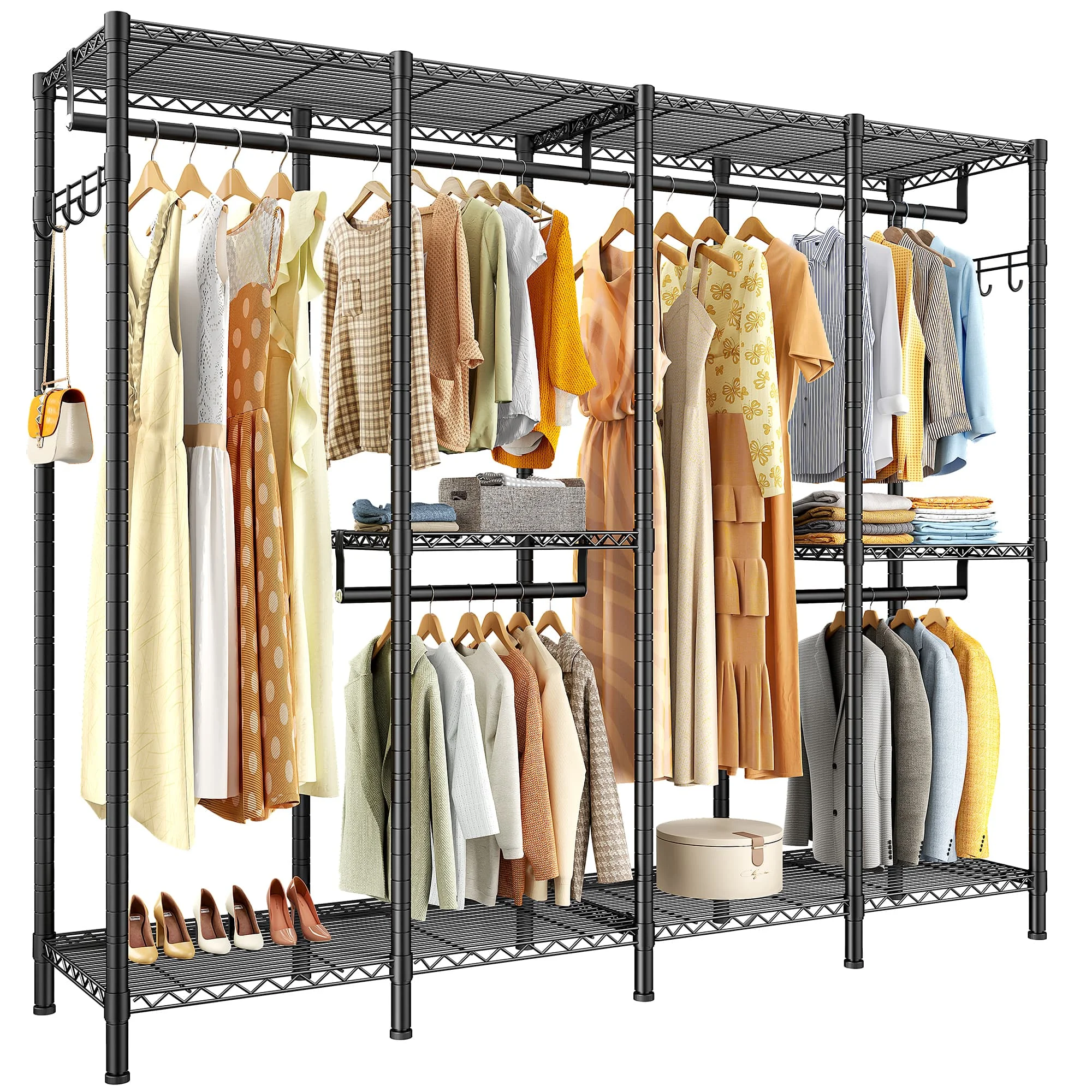 900 LBS Capacity Adjustable Clothing Rack – 77