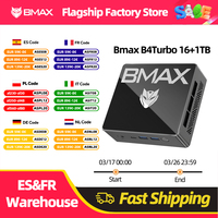 BMAX B4 Turbo Mini PC Windows 11 PC Intel N150 16GB 1TB SSD 2*HDMI 1*Type-C Supports 4K@60Hz 1000MHz Intel Graphics