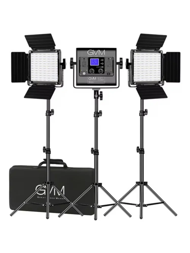 GVM 800D-RGB LED Light Photography Camera Lighting 3200 to 5600K Film Video Shooting Lights Panel With tripod For Studio