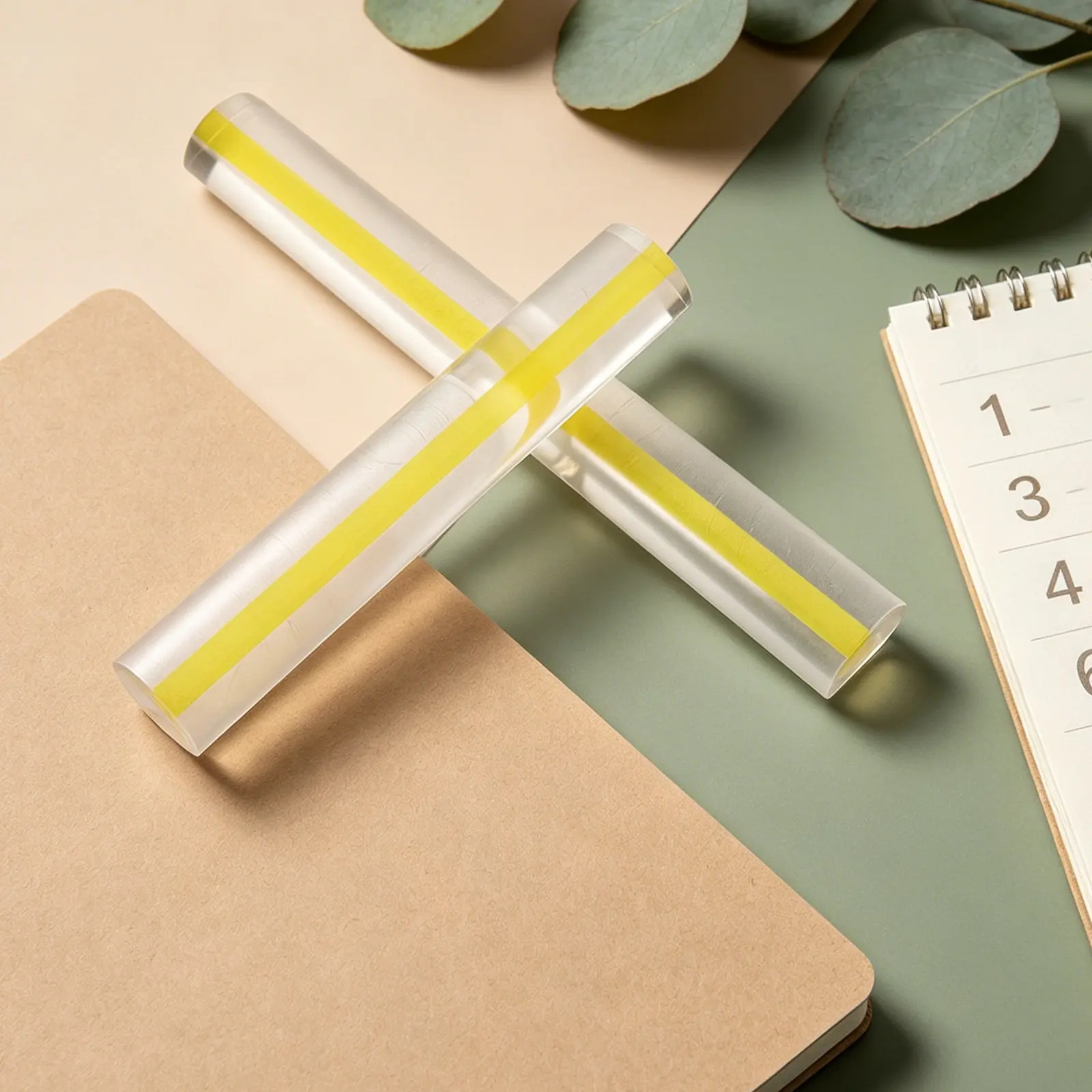 2Pcs Clear Magnifying Ruler Dual Guide Line Portable Reading Aid for Books Maps Documents Reading Magnifier for Seniors Students