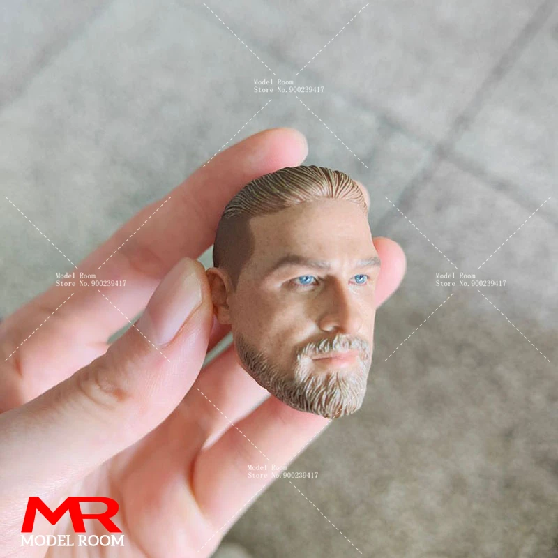 1/6 Scale Charlie Hunnam Head Sculpt PVC Male Head Carving Model Fit 12 inch Soldier Action Figure Body