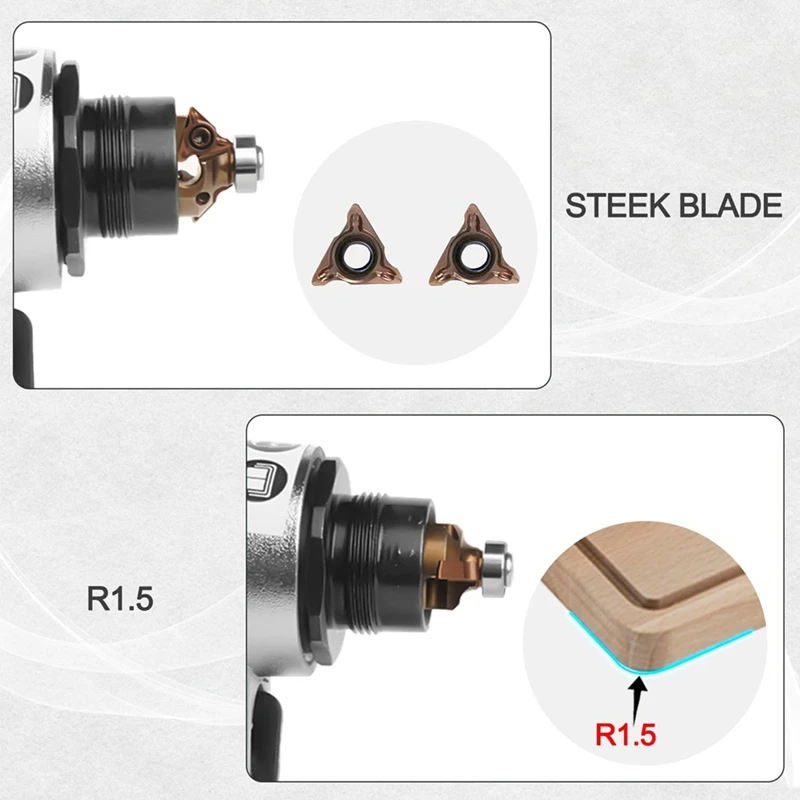 2 In 1 Mini Air Chamfering Tool, 5-Adjustment Pneumatic Chamfering, 45 Degree External Chamfer Tool For Edge Deburring-AT64