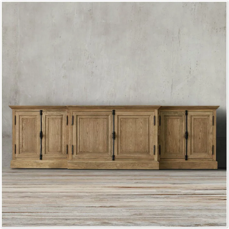 

Solid wood TV cabinet storage living room small apartment