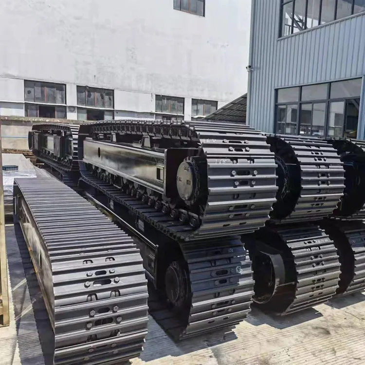 10 tons 20 tons large Hydraulic steel/rubber  track chassis mining engineering track chassis assembly undercarriage