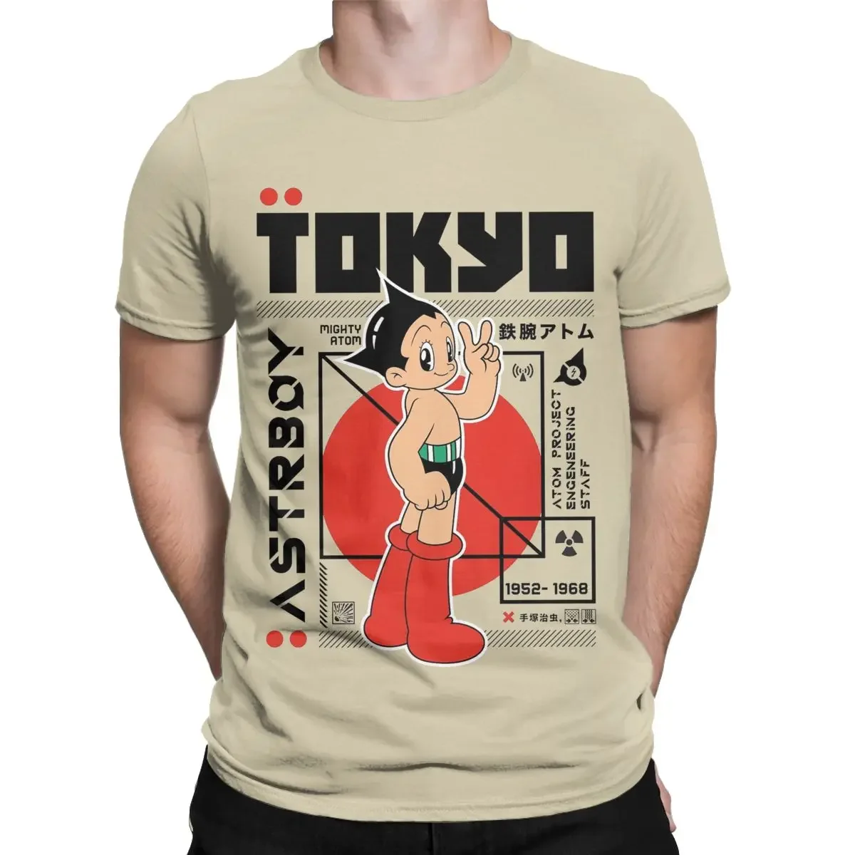 Men's T-Shirt Astroboy Astro Boy Leisure Cotton Tees Short Sleeve Anime T Shirt Crew Neck Tops Plus Size  High Quality