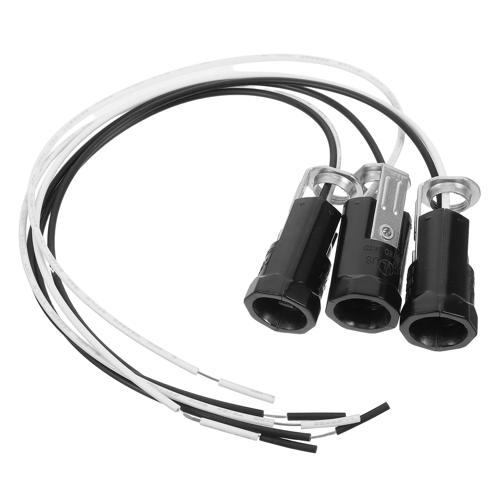 

3pcs E12 Lamp Holder Light Socket With Wire Leads For Chandelier Bulb Base Durable Bakelite Replacement Socket Led