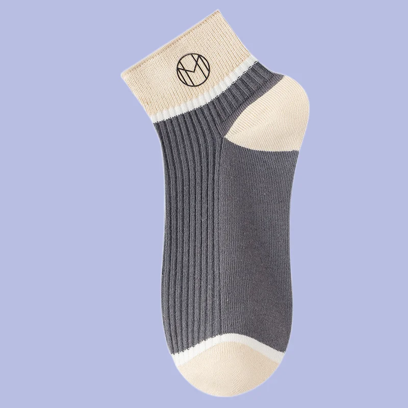 Chaussettes Courtes pour Homme, Légères et Confortables, Absorbant la Sueur, Respirantes, à Tube Moyen, pour le dehors, Décontractées, Nouvelle Collection Été, 5/10 Paires