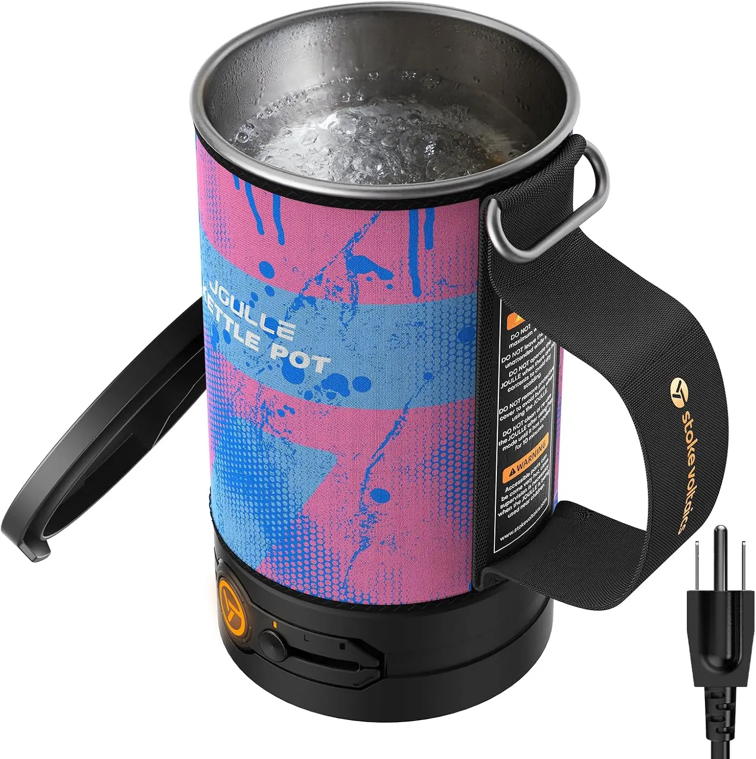 

Electric Kettle, Portable Water Boiler for Coffee & Tea, 304 Stainless Steel Mini Tea Kettle, 500W Fast Boiling Water