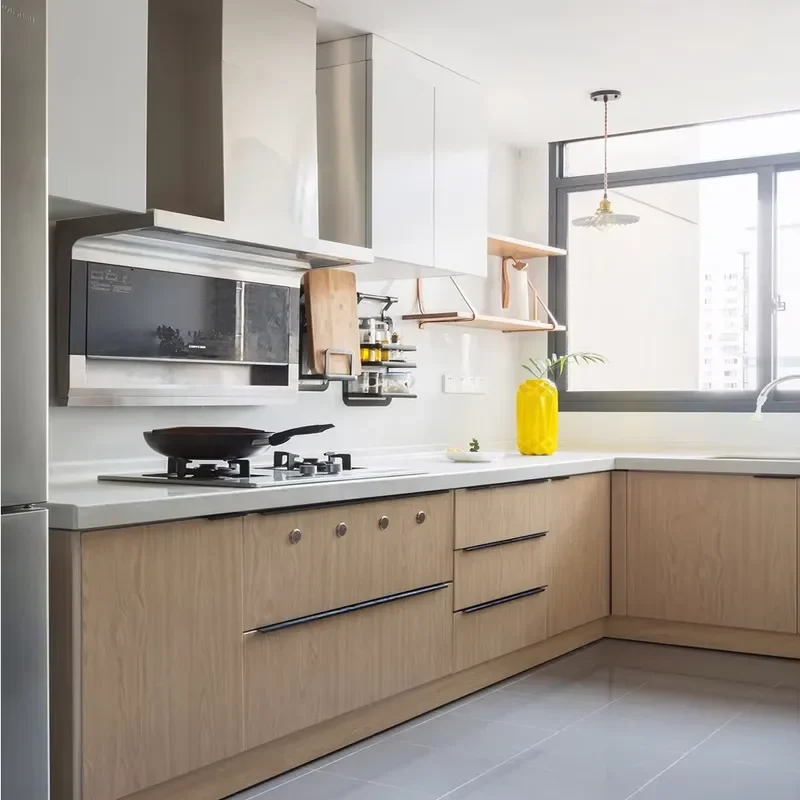 Modular aluminum alloy kitchen cabinets, sinks, drawers, environmentally friendly, fireproof and moisture-proof, modern home