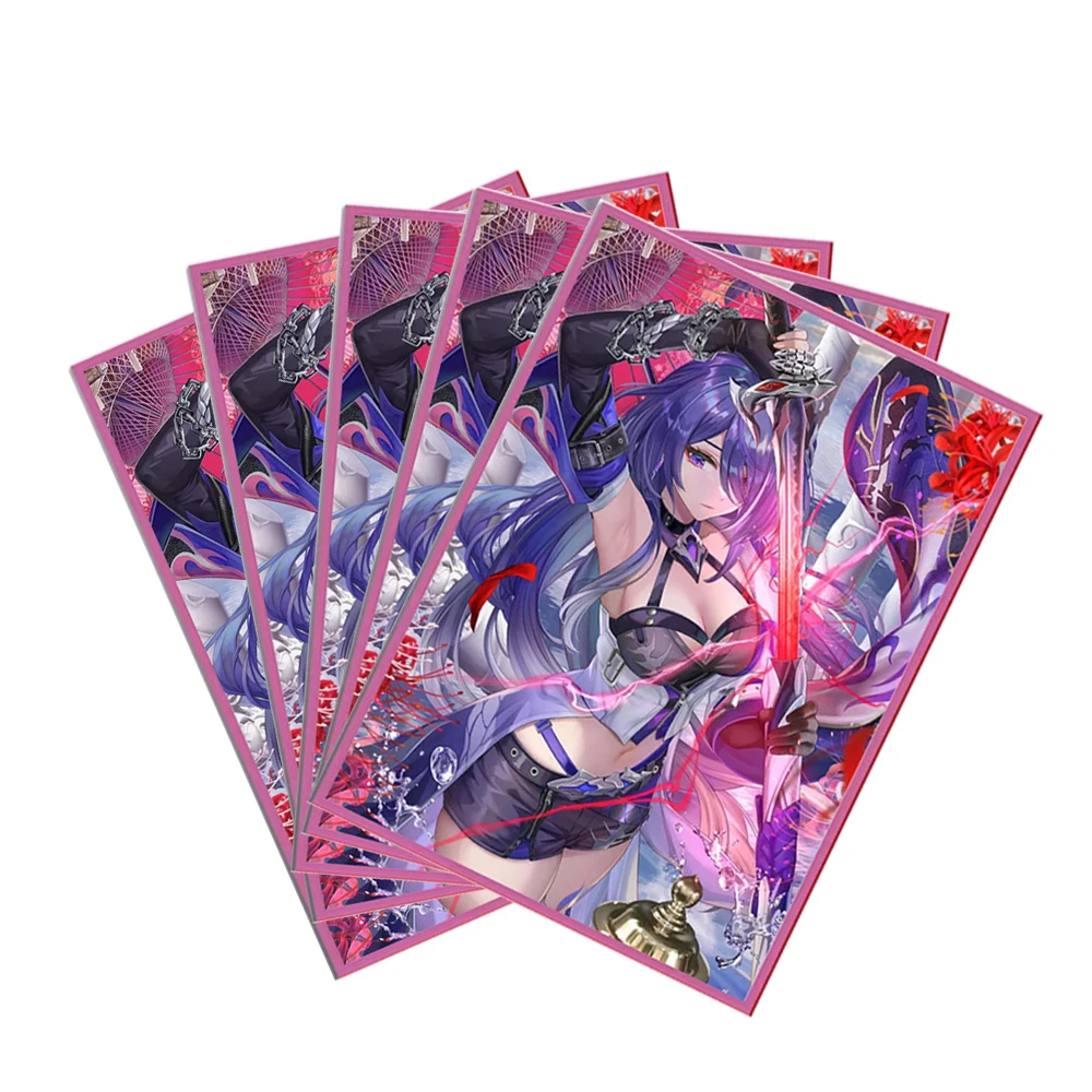 60PCS 67x92mm Standard Size laser Anime Card Sleeves Cartoon Character Printing Deck Protector for MTG/PTCG Game Cards