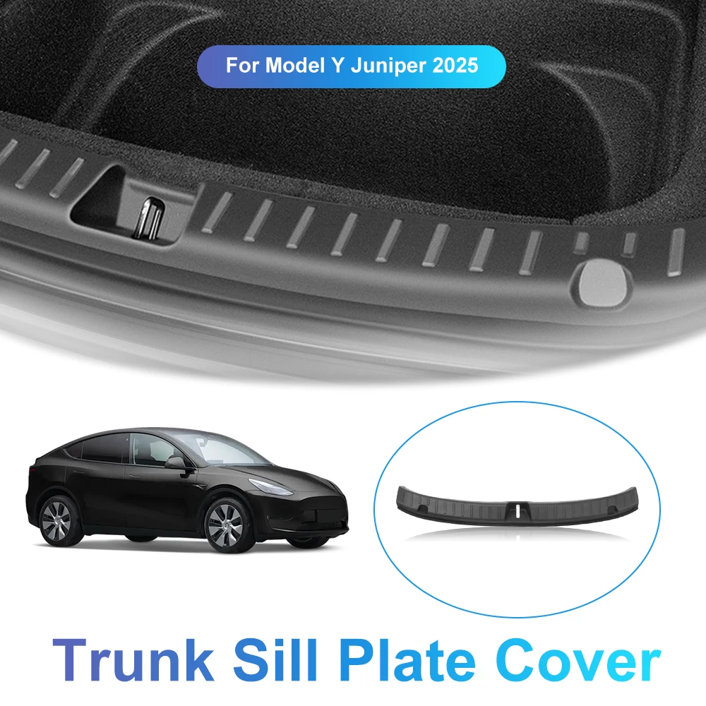 

For Tesla New Model 3 Highland 2024 2025 Trunk Threshold Strip TPE Mats Sill Guard Rear Cargo Anti Scratch Protector Accessories
