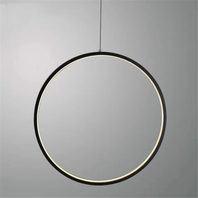 Luxury Modern Aluminum Circle Shaped LED Pendant Lights Indoor Painted Lamps for Living Dining Room Home Decoration Chandelier
