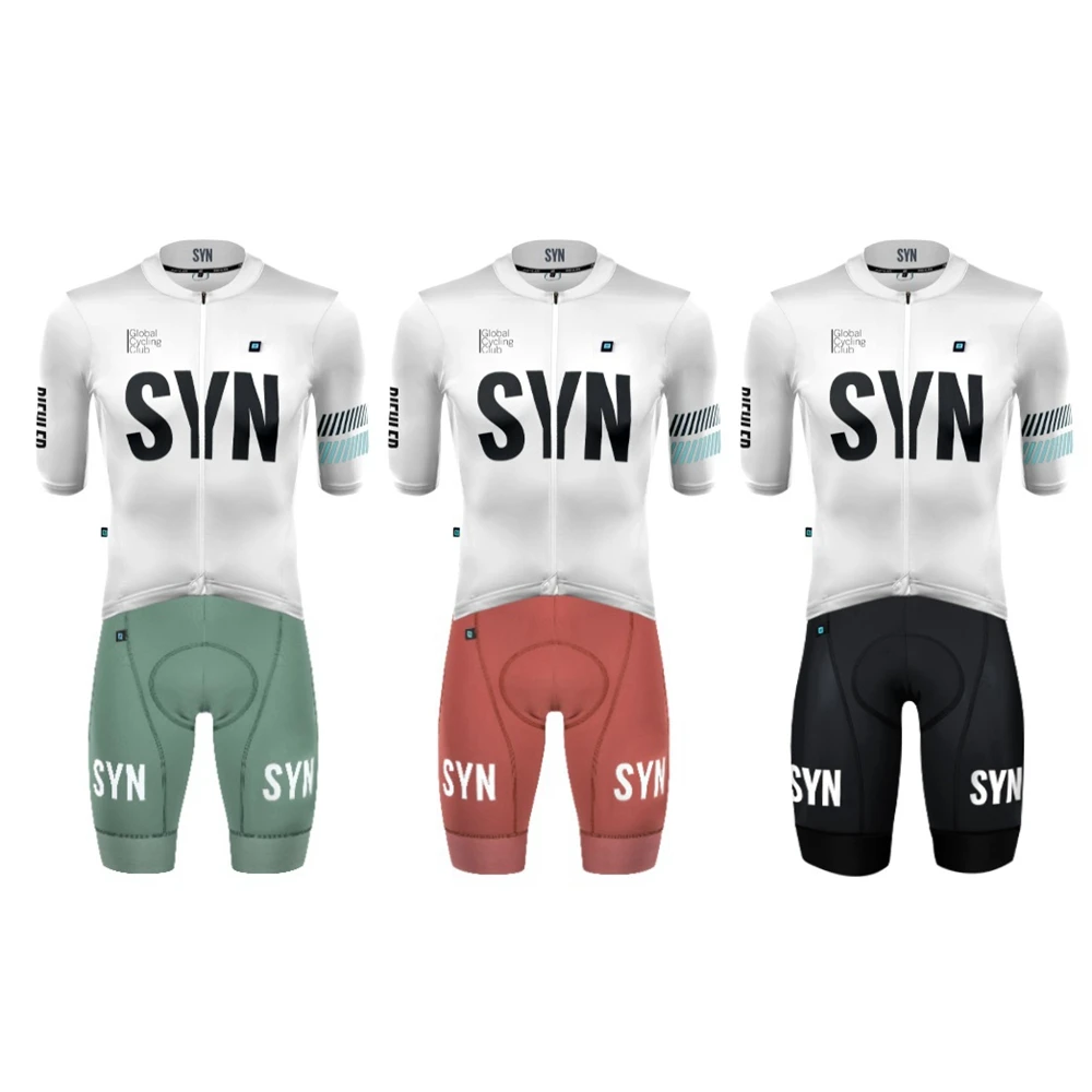 

2024 White color scheme elegant men's cycling suit short sleeved cycling Set MTB Clothing Aero Bicycle Shirts And Bib Shorts