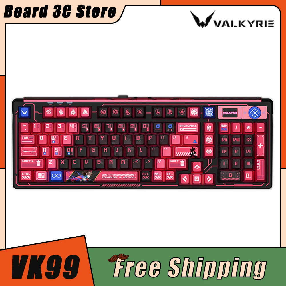 

VALKYRIE VK99 Mechanical Keyboard Custom Screen Multifunctional Knob Three Mode RGB Gaming Keyboard Hot Swap Gasket Pc Gamer Mac