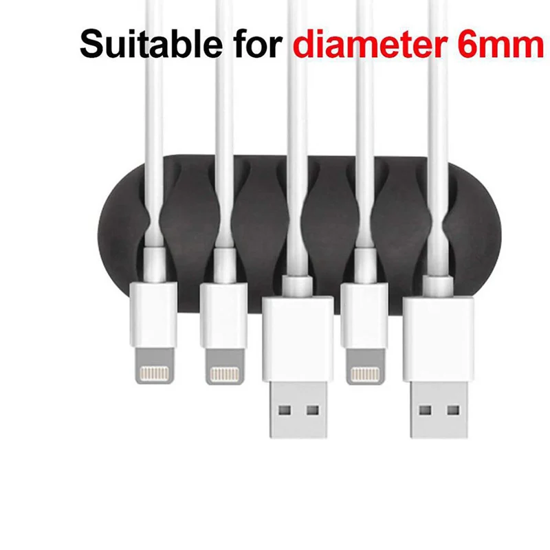 ที่จัดสาย USB ที่ชาร์จเมาส์หูฟังสายคล้องโทรศัพท์หัวเข็มขัดคลิปมินิที่ม้วนเก็บคอมพิวเตอร์แบบเงียบ