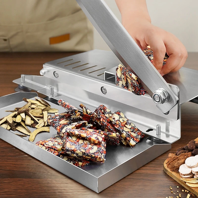 Food Cutter Slicing Machine Beef Bacon Fish Frozen Meat Stainless Steel Home Cutting Adjustable Slice Thickness Kitchen Tool