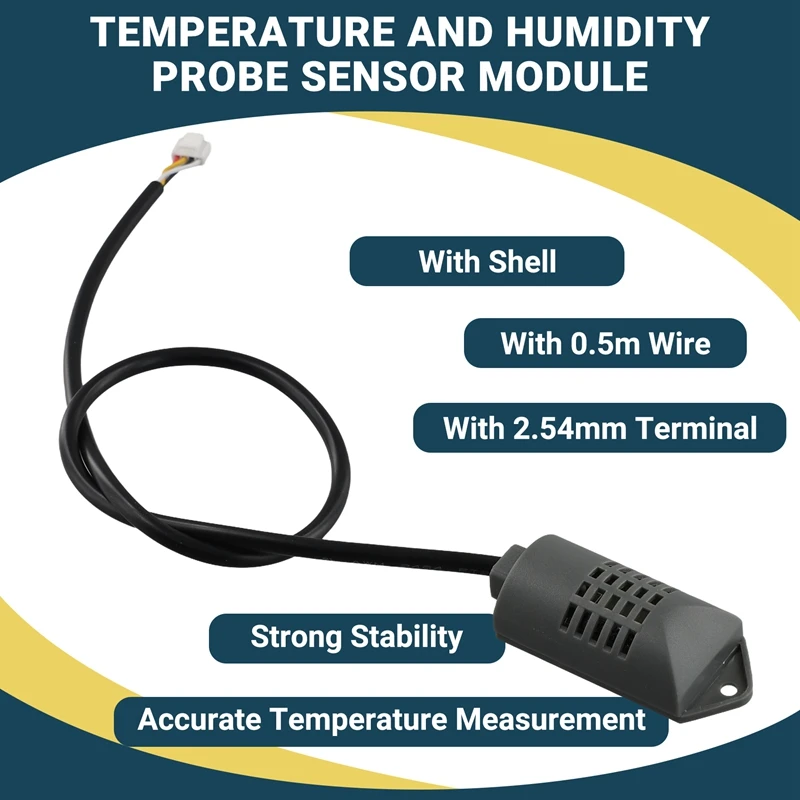 Temperature Humidity Probe Sensor Module 0-3V Module Replacement For AM1001 2001 With Case Wires With 2.54Mm Terminals