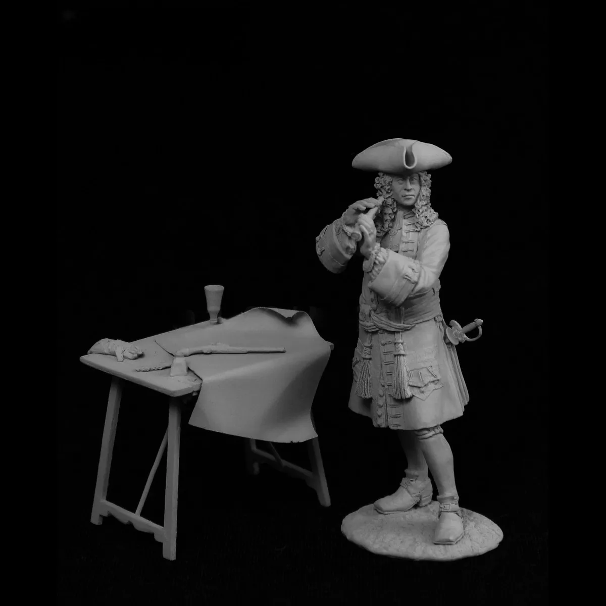 

75MM resin unpainted model kit, military theme, Russian officer (map not included) unassembled and unpainted GK, 1342R