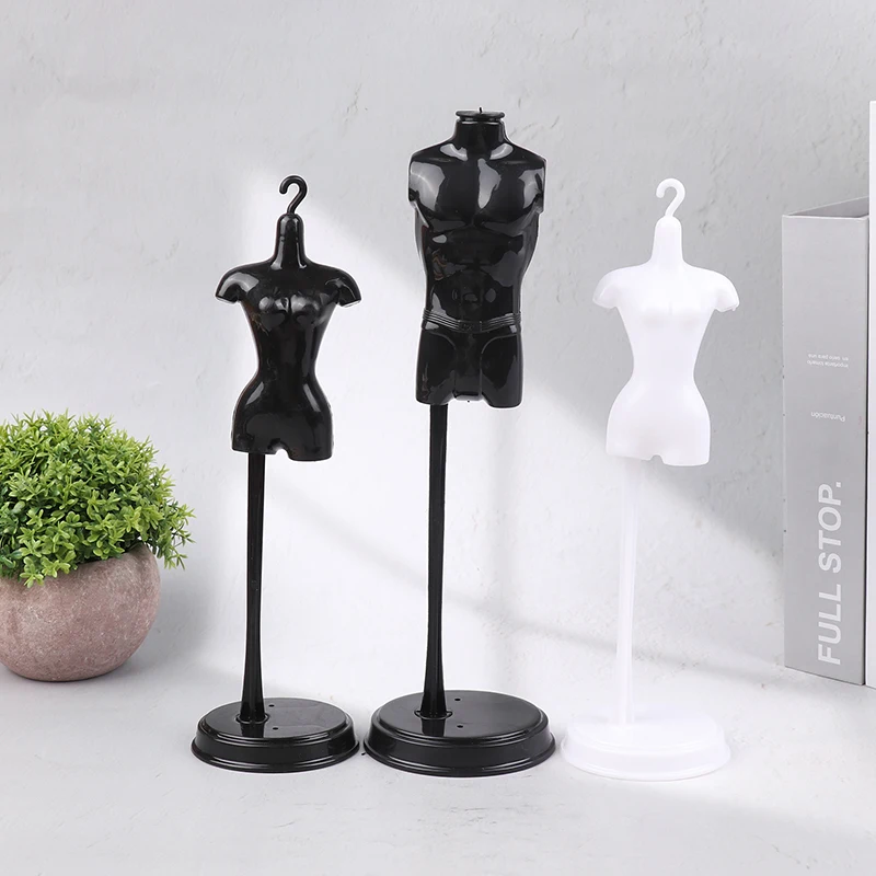 Innovative Scale 1:6 Mini Black White Display Stand Holder Standing Toy Doll Accessories Dress DIY Clothes Mannequin Model Toy