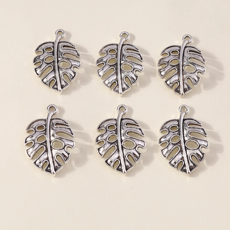 20 Stück niedliche Anhänger aus Legierung in Form von Pflanzen, Blumen, Bäumen und Blättern für die Schmuckherstellung, Ohrringe, Anhänger, Halsketten, Armbänder, DIY-Bastelzubehör – Detail 14