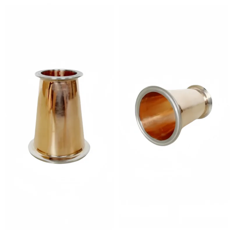 1.5inch x 2inch ,Tri Clamp Copper Reducer For Distillation,Sanitary Pipe Fitting For Homebrew,H-75mm