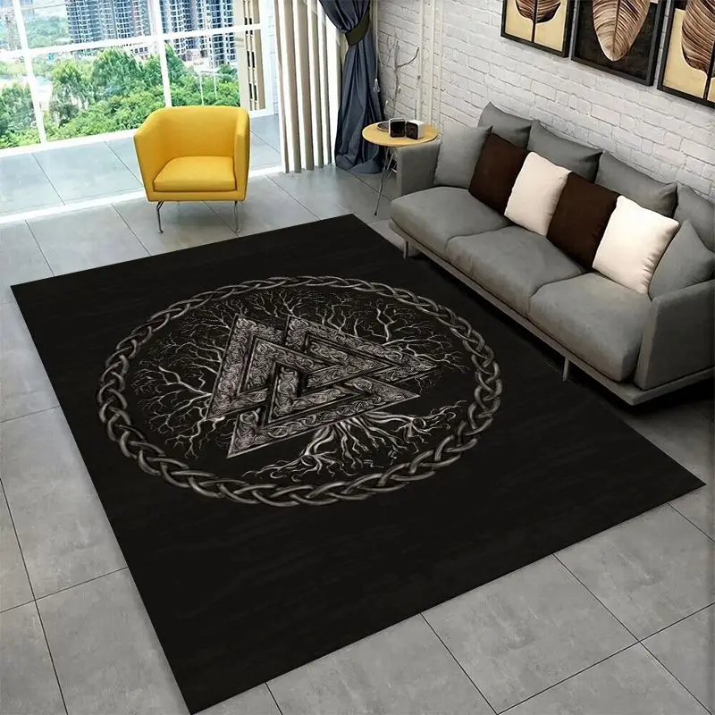 Fantasy Tree of Life Norse Viking Yggdrasil Area Rug Non-slip Carpet for Bedroom Living Room Sofa Doormat Home Decor Floor Mat