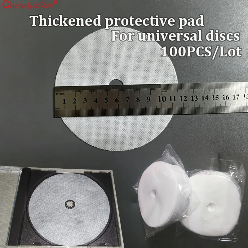 ChengHaoRan 100PCS/Lot Thick Disc Protection Pad 60g Thick Moisture Proof Scratch Resistant Avoid Dust For  Universal disc