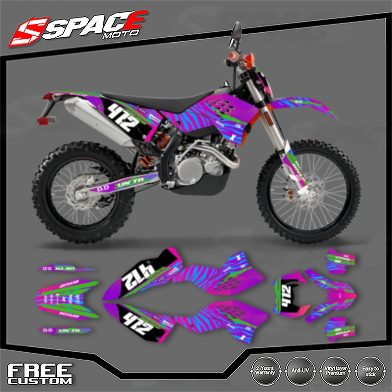 

SPACE for KTM 2007 2008 2009 2010 SXF 2008 2009 2010 2011EXC Custom Motorcycle Graphics Background Decal Decals Stickers Kits 06