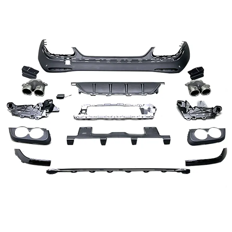 

GLC W254 Upgrade GLC43 Rear Diffuser for Mercedes benz GLC X254 GLC43 Style Rear Diffuser Exhaust Tip 2023-IN