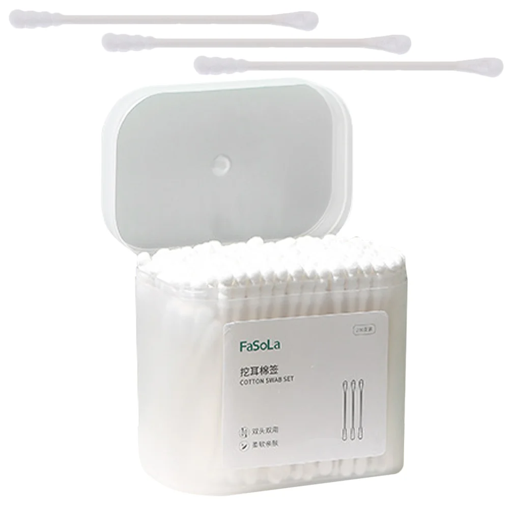 Ear-picking Cotton Swab Tipped Applicators Swabs Makeup Used Double-headed Wooden