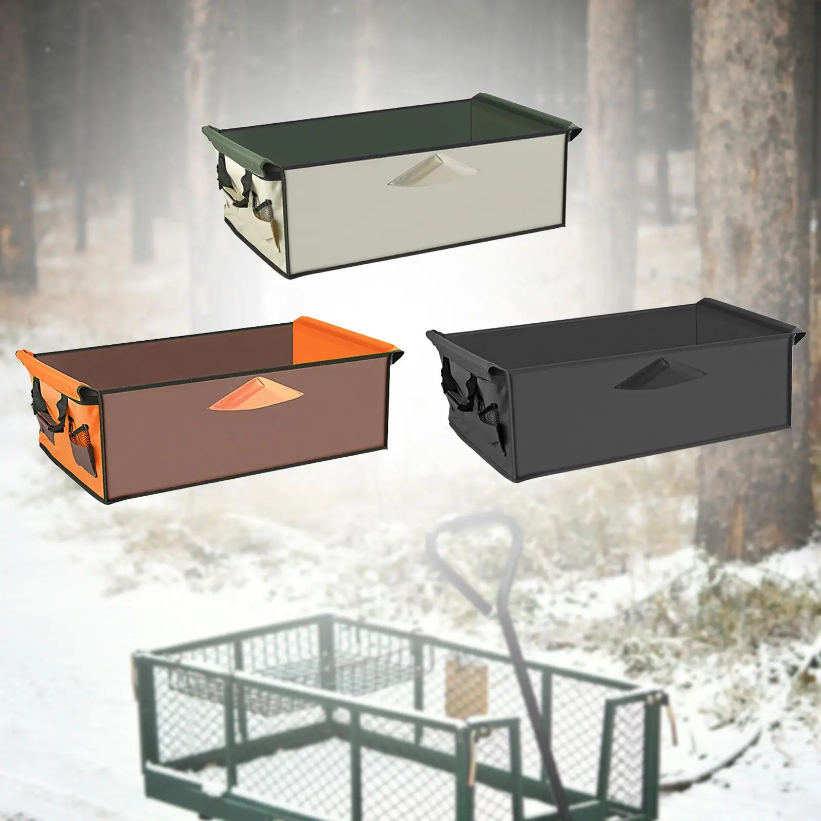 Wagon Liner Foldable Oxford Cloth Outdoor Shopping Cart Pocket for Gardening Utility Use