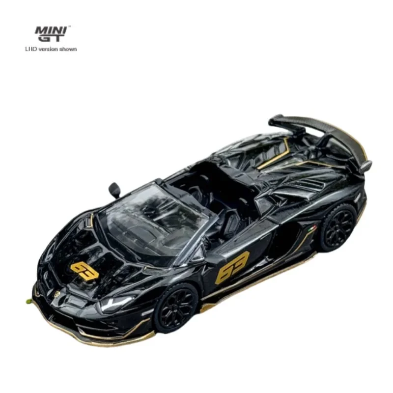 MINI GT 1:64 #803 Lamborghini Aventador SVJ 63 alloy simulation model, children's collection of toys, New Year gifts for friends