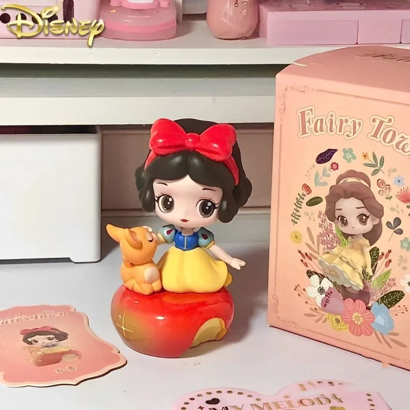 Disney Princess 8cm Blind Box Lucky Box Cute Kawaii Pvc Statue Anime Princess Figure Model Collection decorazione giocattolo regalo