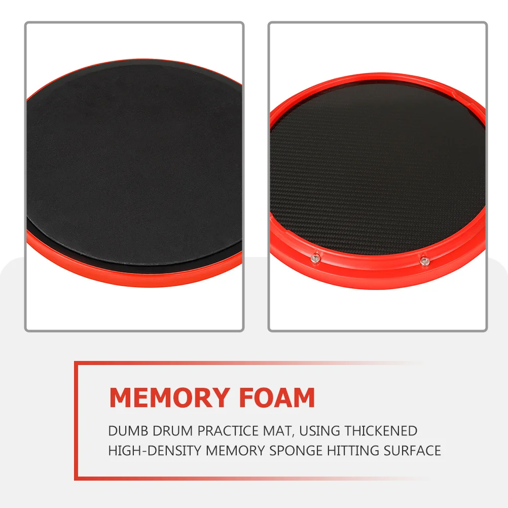 

Drum Practice Pad Carbon Fiber Abs Material Durable For Beginner Drummer Basic Skills Training Accessory Instrument