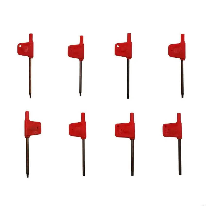 

367D T5-T6 T7 T8 T9 T10 T15-T20 Plum Shaped Red Flag Wrench Standard Torx for-CNC Lathe Turning Tool Holder Torx Screw Wrench