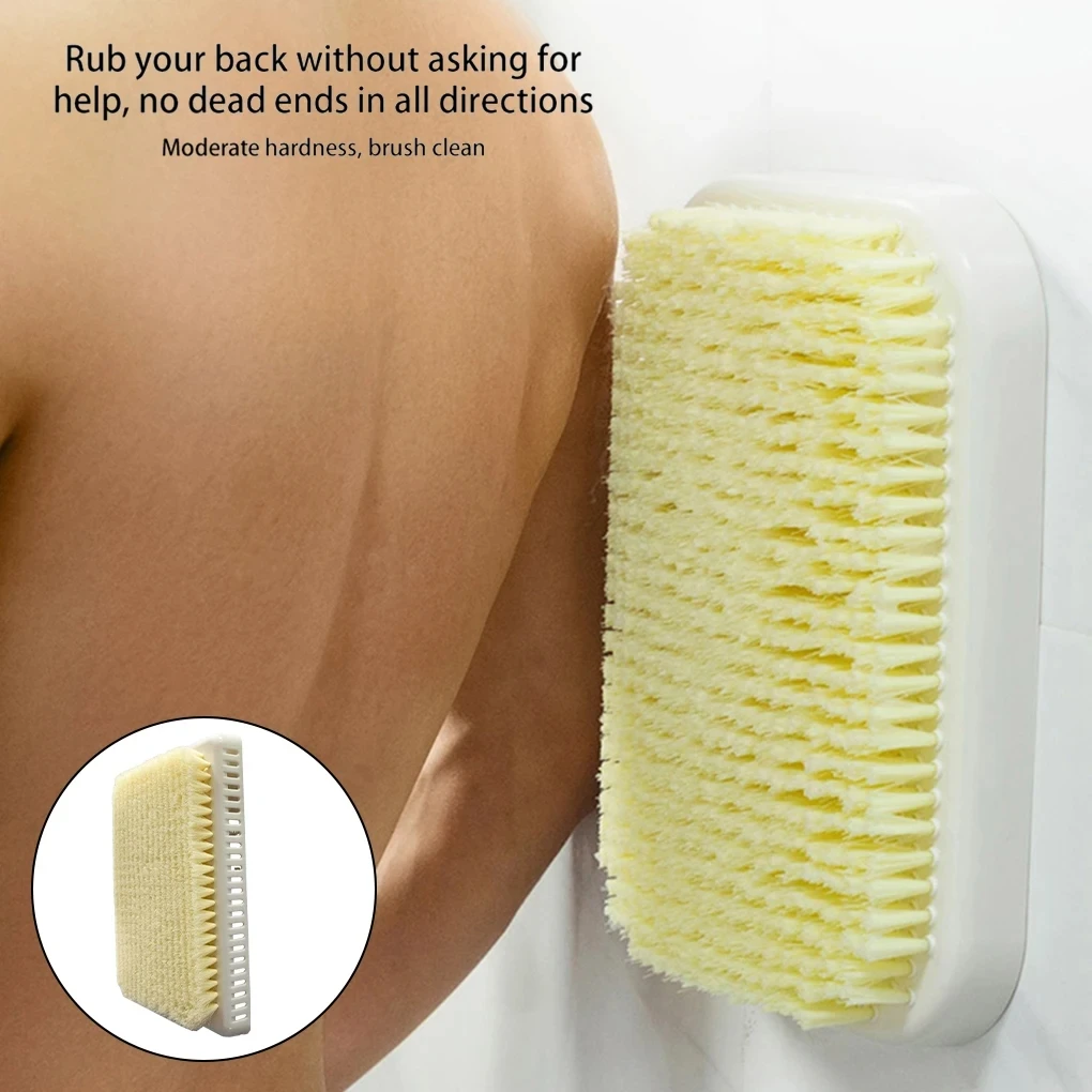 Body Rubbing Brush Back Shower Exfoliating Wash Scrub Brushes Anti-skid Massage Tool Wall Self-adhesive Scrubber 괄사