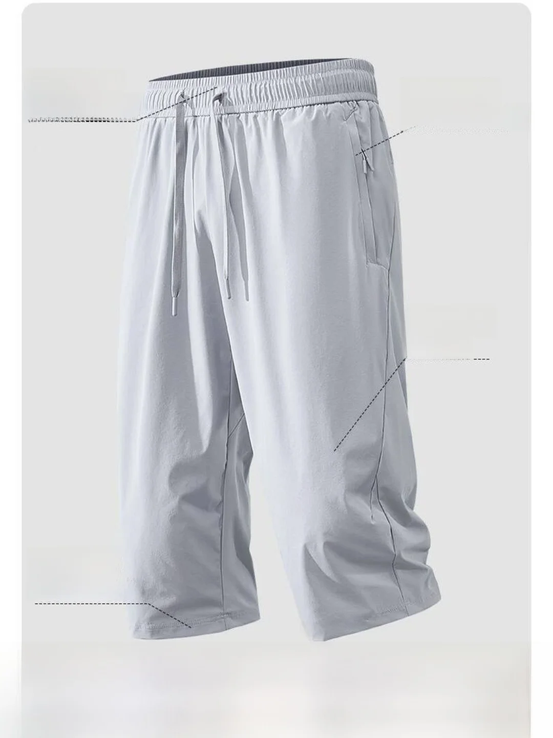 Quick Dry Ice Silk Outdoor Shorts Men's Summer Fashion Urban Style Seven-Foot Length Breathable Comfortable Sports Shorts